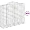 vidaXL Lučne gabionske ko&scaron;are 18kom 200x50x160/180cm pocinčano željezo