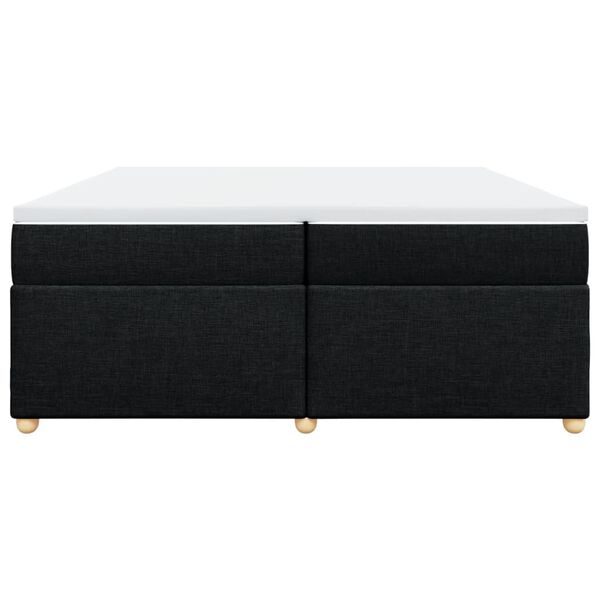 vidaXL Krevet s oprugama i madracem crni 200x200 cm od tkanine