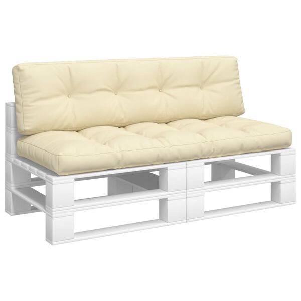 vidaXL Jastuci za palete 2 kom krem od tkanine