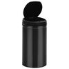 vidaXL Automatska kanta za otpad sa senzorom 50 L ugljični čelik crna