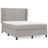 vidaXL Krevet s oprugama i madracem svjetlosivi 140x190 cm od tkanine