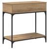vidaXL Konzolna stolica s ladicama hrast artisan 75 x 34.5 x 75 cm