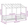vidaXL Dječji krevet s krovom bijeli 90 x 190 cm od masivne borovine