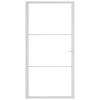 vidaXL Unutarnja vrata 102,5x201,5 cm bijela od ESG stakla i aluminija