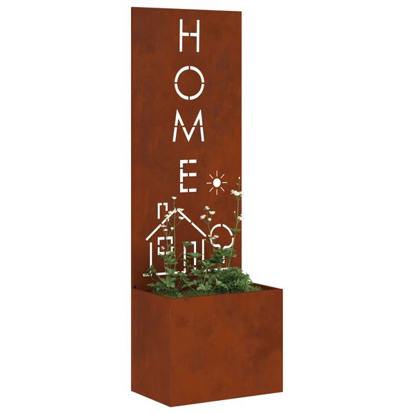 vidaXL Privatnost u vrtu Rezbarija Rđa 50 x 140 cm Otporni čelik