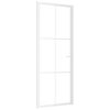 vidaXL Unutarnja vrata 83 x 201,5 cm Bijela od ESG stakla i aluminija