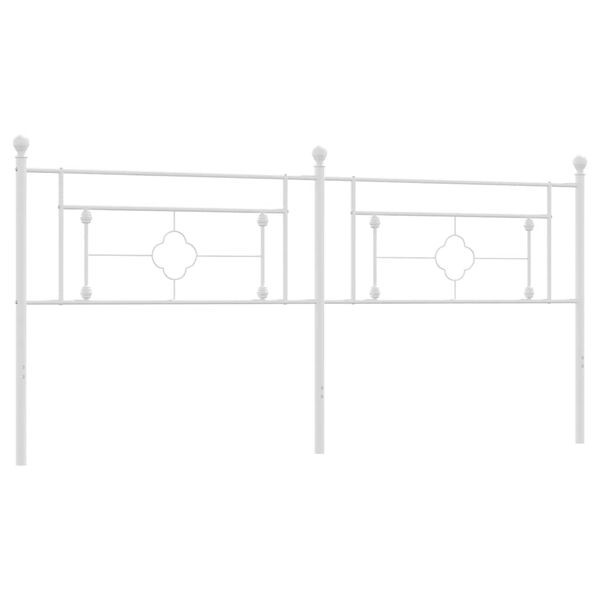 vidaXL Metalno zamjensko uzglavlje bijelo 193 cm