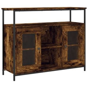 vidaXL Komoda boja dimljenog hrasta 100x35x80 cm konstruirano drvo
