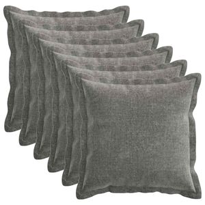 vidaXL Presvlaka za jastuk 6 pcs HOUTEN Tamnosiva 30 x 30 cm
