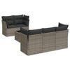 vidaXL 6-dijelni set vrtnih sofa od poliratana s jastucima sivi