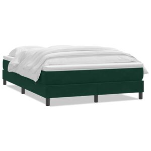 vidaXL Box Spring krevet s madracem tamno zeleni 160x220 cm bar&scaron;un