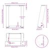vidaXL Noge za klub stolić U-oblik 2 kom Prirodni čelik 30 x (30-31) cm Čelik