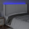 vidaXL LED uzglavlje bijelo 203x16x118/128 cm od umjetne kože