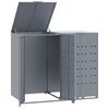 vidaXL Spremi&scaron;te za 2 kanta za otpad sivo 138x79x117 cm čelično