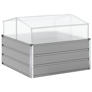 vidaXL Sadilica Svjetlosiva 100 x 100 x 77 cm Pocinčani čelik