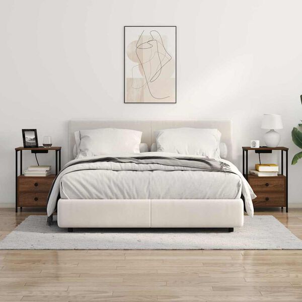 vidaXL Noćni ormar Smeđi hrast 40 x 31 x 60 cm Konstruirano drvo