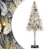 vidaXL Božićno drvce s 150 LED svjetlima Bijelo 120 cm PE i čelik