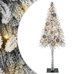 vidaXL Božićno drvce s 150 LED svjetlima Bijelo 120 cm PE i čelik