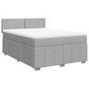 vidaXL Krevet box spring s madracem svjetlosivi 140x200 cm od tkanine