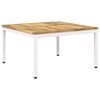 vidaXL Stolić za kavu Bijela 80 x 80,5 x 45 cm Čvrsto drvo akacije