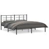 vidaXL Metalni okvir za krevet s uzglavljem crni 183x213 cm