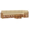 vidaXL Set vanjskih sofa 7 kom. Prirodna i bež Poliester