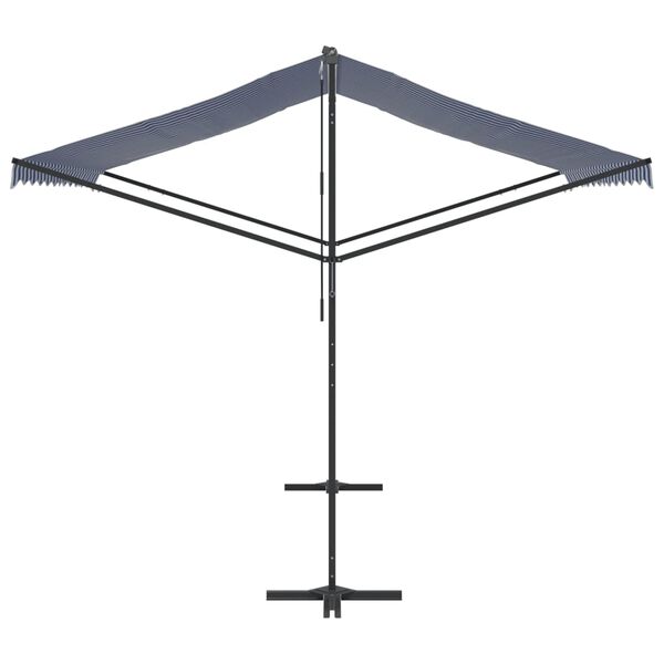 vidaXL Samostojeća tenda plavo-bijela 300 x 300 cm od tkanine i čelika