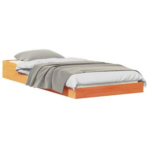 vidaXL Krevetna konstrukcija Vosak smeđa 90 x 210 cm