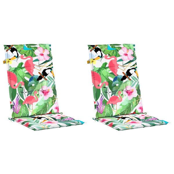 vidaXL Vrtni jastuci za stolice 2 kom višebojni 120x50x3 cm od tkanine