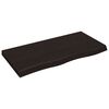 vidaXL Zidna polica tamnosmeđa 100x50x(2-6) cm od obrađene hrastovine