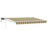 vidaXL Ručna zlačivna tenda s LED diodama 3 x 2,5 m