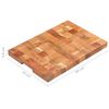 vidaXL Daska za rezanje 50 x 34 x 3,8 cm od masivnog bagremovog drva