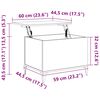 vidaXL Stolić za kavu Smeđi hrasta 60 x 44,5 x 45 cm konstruirano drvo