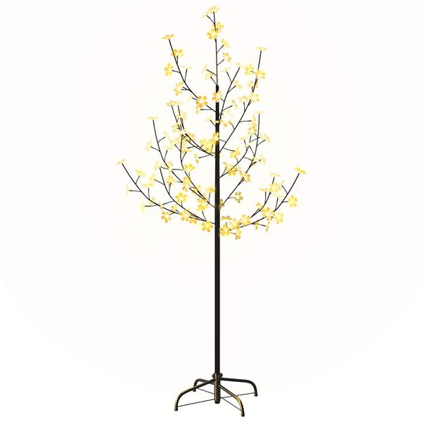vidaXL Drvce rascvjetane tre&scaron;nje 84 tople bijele LED žarulje 120 cm