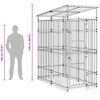 vidaXL Vanjski kavez za pse s krovom čelični 1,84 m&sup2;