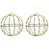 vidaXL Lopta 2 pcs Topla bijela 30 x 30 x 32 cm Metal
