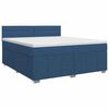 vidaXL Boxspring krevet s madracem Plava 140 x 190 cm Tkanina