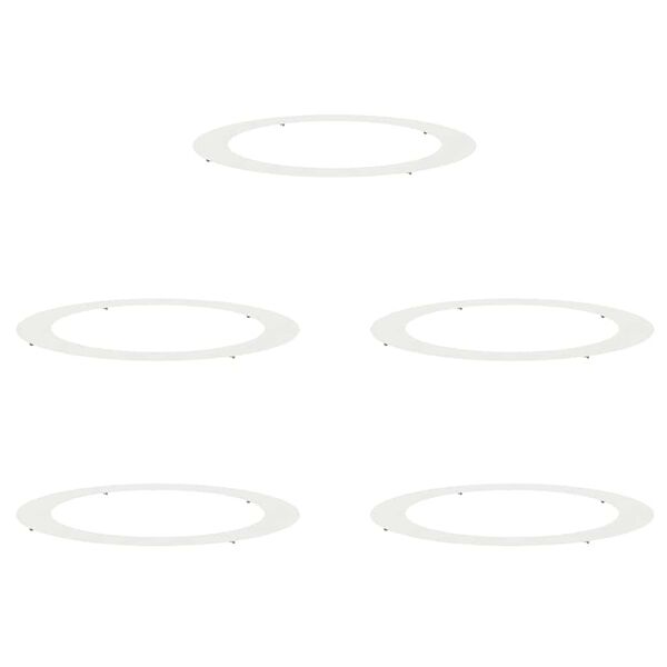 vidaXL pogodno za ravne drvene prstenove 5 pcs Bijelo Ø90 / 120 cm Čelik