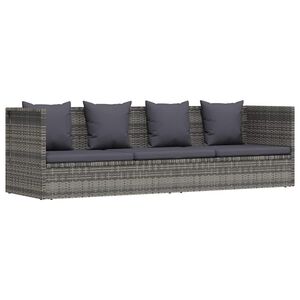 vidaXL Vrtni ležaj sivi 200 x x 60 cm od poliratana