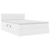 vidaXL Krevet s od storage Čista bijela 140 x 190 cm Lažna koža