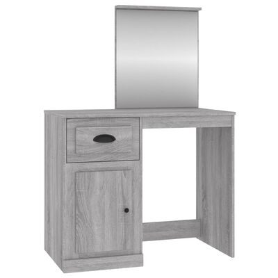 vidaXL Toaletni stolić s ogledalom boja hrasta 90x50x132,5 cm drveni