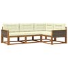 vidaXL Set vanjskih sofa s jastukom 4 pcs Prirodna i krem