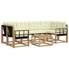 vidaXL Set vanjskih sofa 7 kom. Bijela i krem