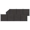 vidaXL Set ograde 8 kom. 1311 x 186 cm WPC i aluminij Crna