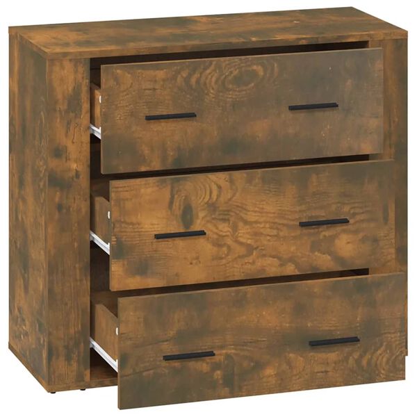 vidaXL Komoda boja dimljenog hrasta 80x33x70 cm od konstruiranog drva