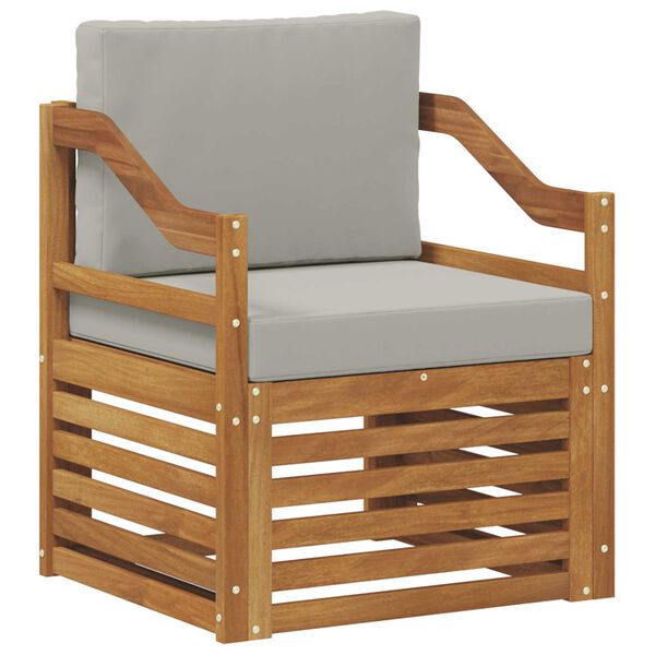 vidaXL Set vanjskih sofa s jastukom Prirodna 67 x 63 x 73 cm