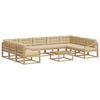 vidaXL Set vanjskih sofa s jastukom 10 pcs Bijela i bež
