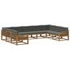 vidaXL Set vanjskih sofa 9 kom. Prirodna i antracit