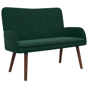 vidaXL Sofa za dvije osobe Tamnozelena 115 x 61 x 87 cm Bar&scaron;un