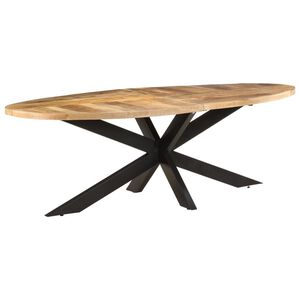 vidaXL Blagovaonski stol 240 x 100 x 75 cm od grubog drva manga